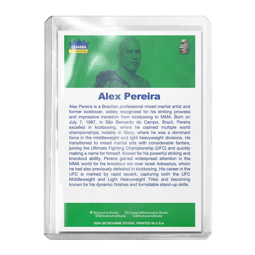 Alex Pereira - 300 KO 1986 Retro Card